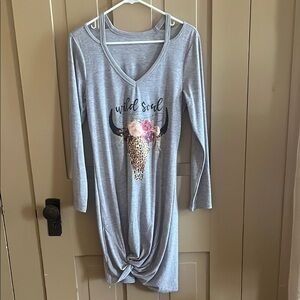 Wild Soul Gray Midi Dress